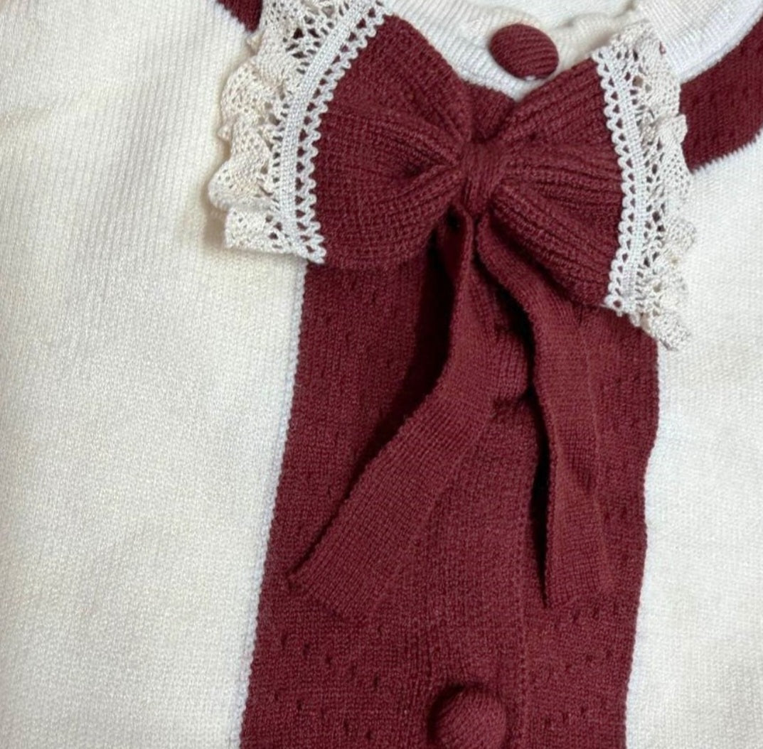 Conjunto tejido merlot 💟