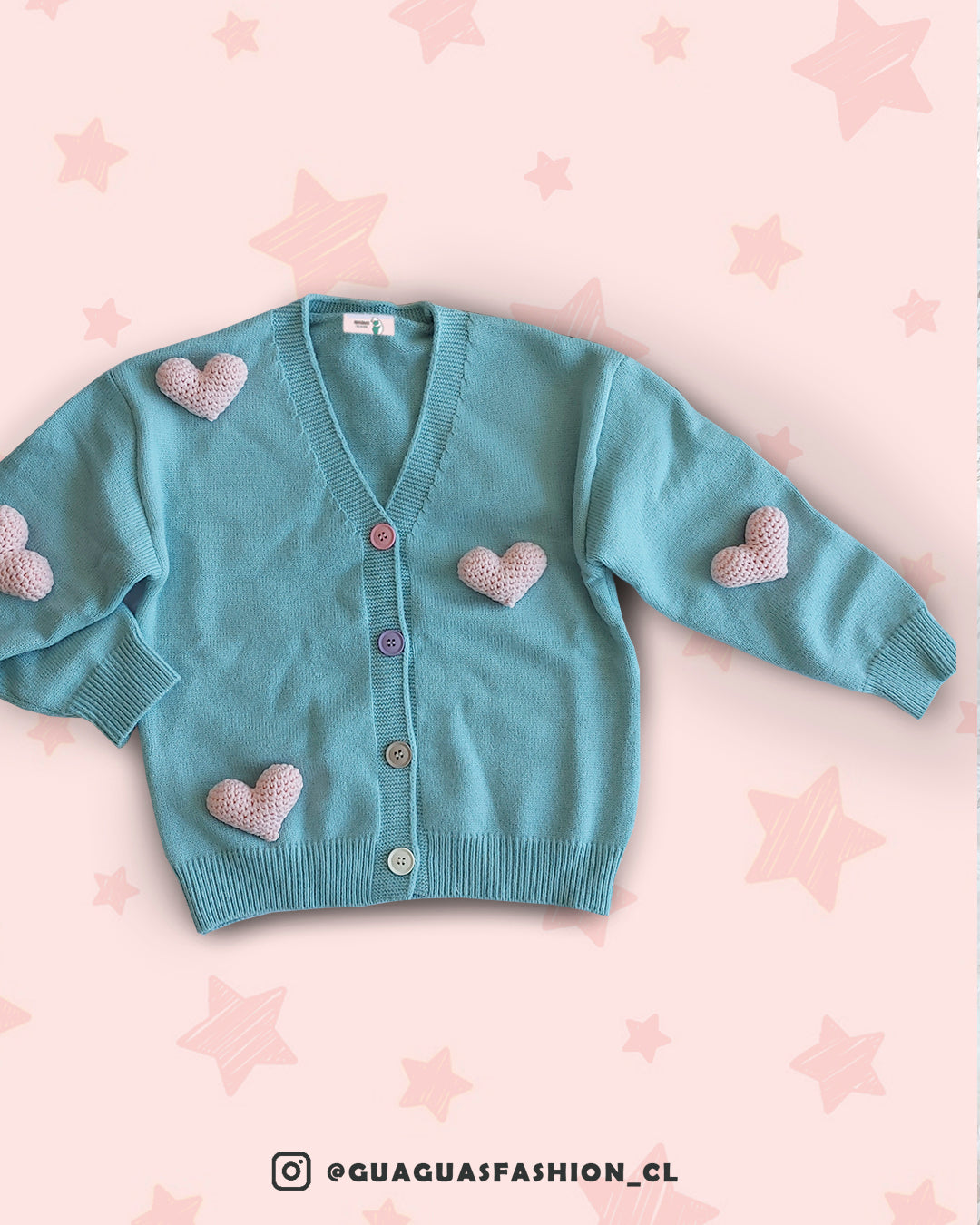 Chaleco lanilla corazones