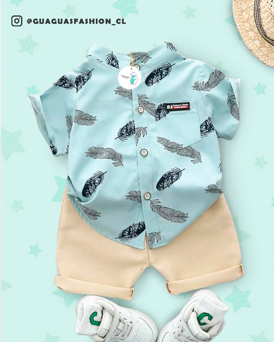 Conjunto camisa plumita