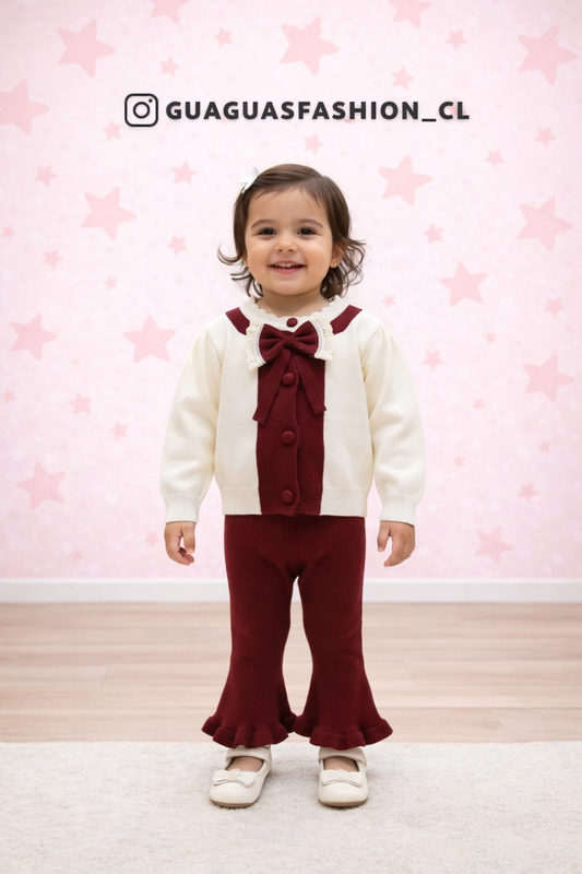 Conjunto tejido merlot 💟